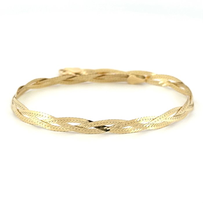 Handmade - Armbånd - Treccia - 3.6 g - 18 kraat Gulguld