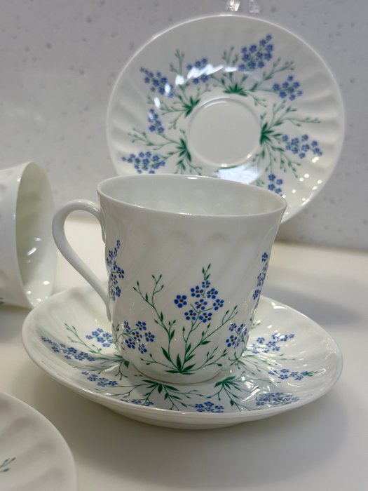 Lomonosov Imperial Porcelain Factory - Kaffe og te service (10) - Knogleporcelæn - Lomonosov blå blomster