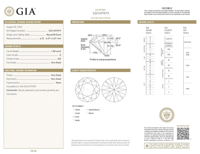 1 pcs Diamant  (Natur)  - 100 ct - G - SI2 - Gemological Institute of America (GIA)