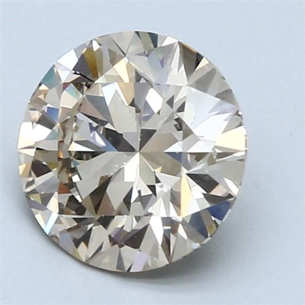 1 pcs Diamant  (Naturfarvet)  - 2.01 ct - Rund - Fancy light Brun - VS1 - International Gemological Institute (IGI)