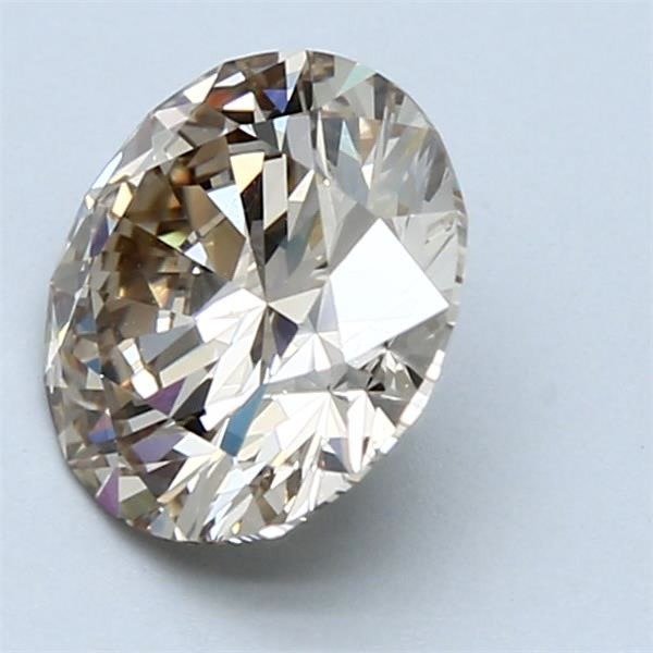 1 pcs Diamant  (Naturfarvet)  - 2.01 ct - Rund - Fancy light Brun - VS1 - International Gemological Institute (IGI)