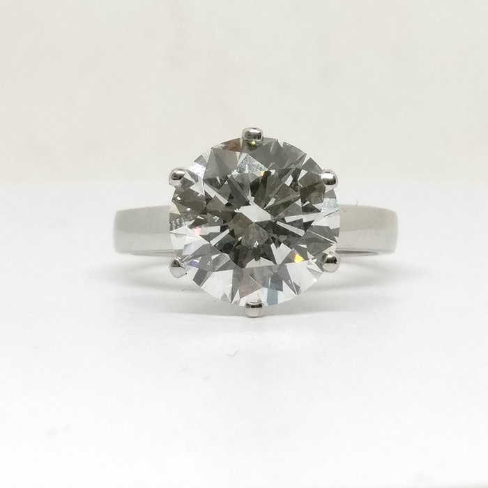 Forlovelsesring - 18 kraat Gulguld -  453ct tw Diamant (Laboratoriedyrket)