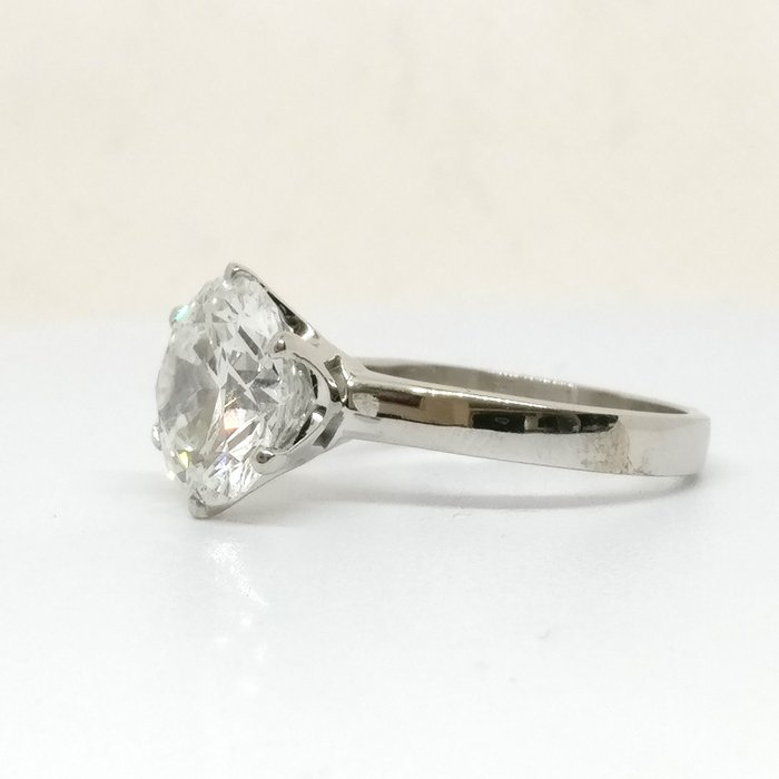 Forlovelsesring - 18 kraat Gulguld -  453ct tw Diamant (Laboratoriedyrket)