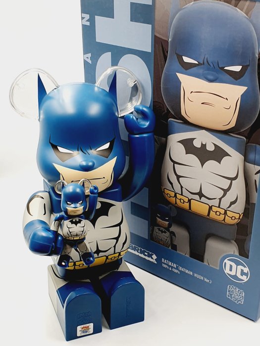 Batman x DC comic  X Medicom Toy Be@rbrick - Batman (Hush) 400%  100% Bearbrick 2022