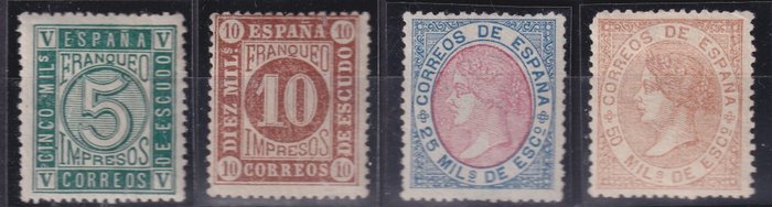 Spanien  - 1867 - Elizabeth II - Edifil 93/96