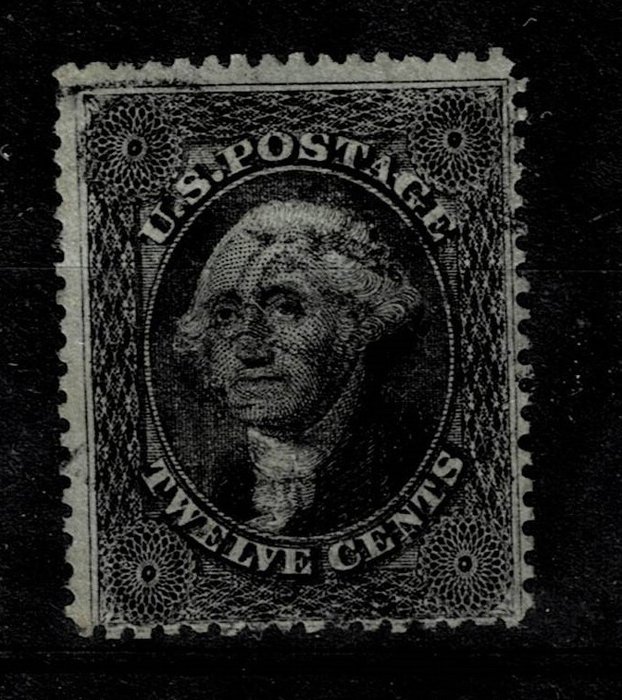 Förenta staterna 1857 - 12 C. sort plade 1 Washington brugt - scott nr. 36