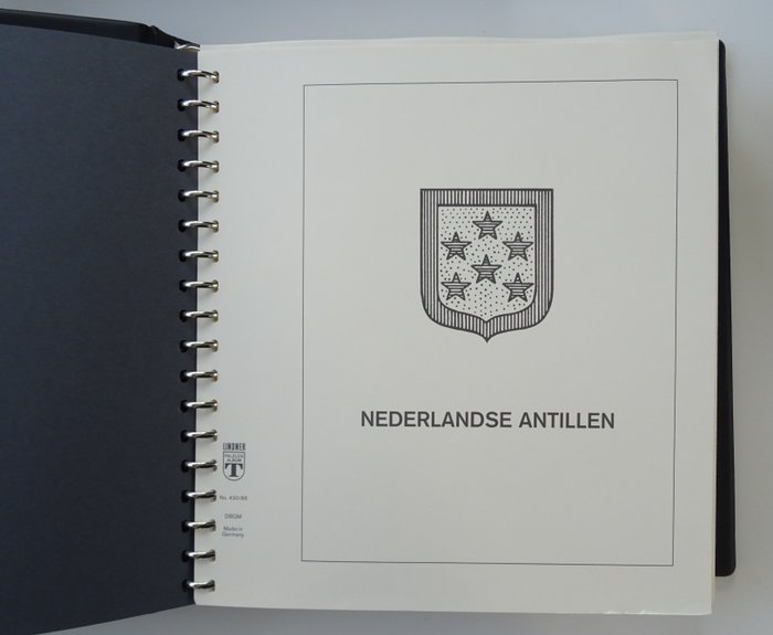 Hollandske Antiller 1949/1997 - Næsten komplet samling i to smukke LINDNER preprint albums.