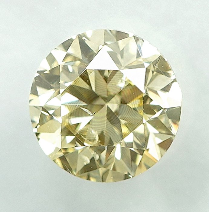 1 pcs Diamant  (Naturfarvet)  - 0.51 ct - Light Orange nuance Gul - SI2 - International Gemological Institute (IGI)