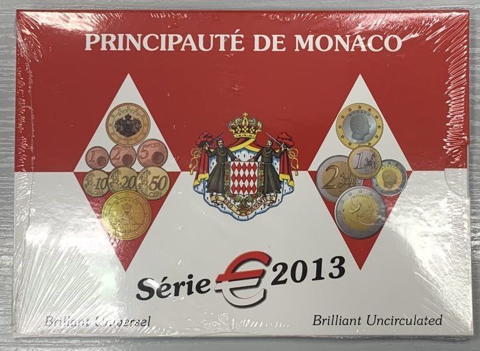 Monaco Year Set (FDC) 2013 (incl 2 euro "ONU" + "Albert II")  (Ingen mindstepris)