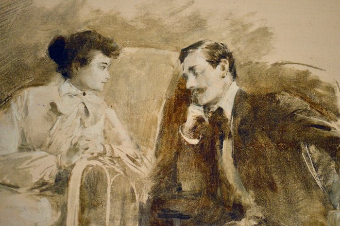 Antoine Calbet (1860-1944) - La conversation