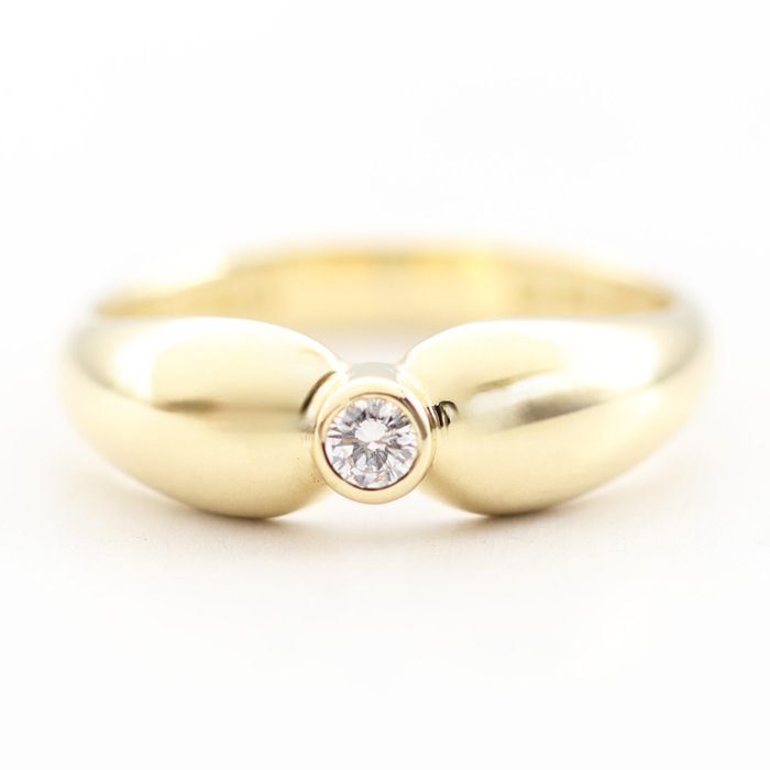 Ingen mindstepris - Tiffany  Co. - Ring - Double Tear Drops Diamond Ring - 18 kraat Gulguld