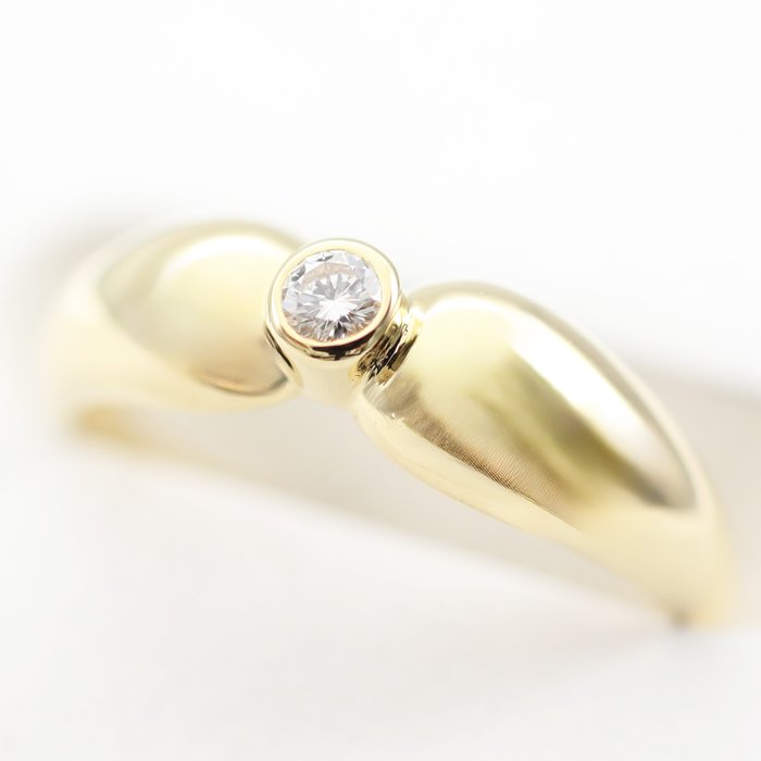 Ingen mindstepris - Tiffany  Co. - Ring - Double Tear Drops Diamond Ring - 18 kraat Gulguld