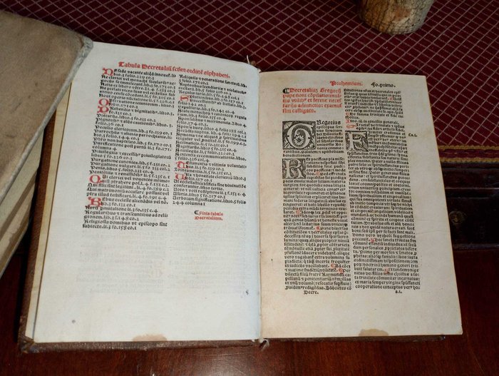 Gregorio IX - Compendium textuale compillationis decretalium Gregorii... post incunable decretales - 1519