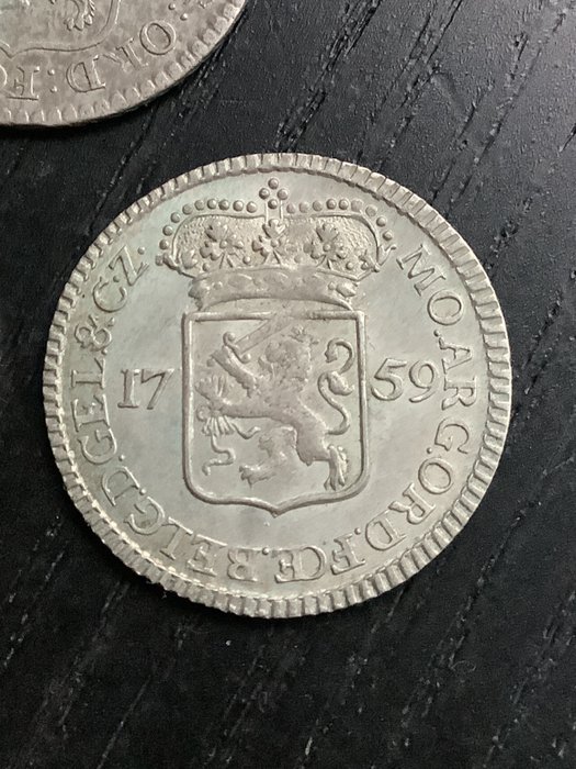 Holland. 3 x 1/4 Gulden: 1758  1759  (Ingen mindstepris)