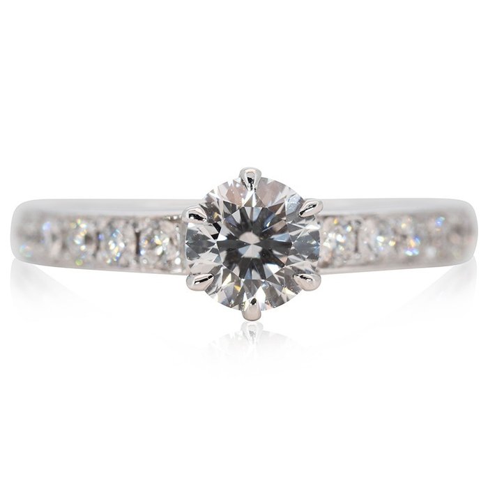 18 kraat Hvidguld - Ring - 0.53 ct Diamant - Diamant