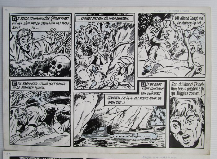 Willy Vandersteen / Karel Verschuere - 1 Original page - Biggles - Biggles in het verre oosten - 1965