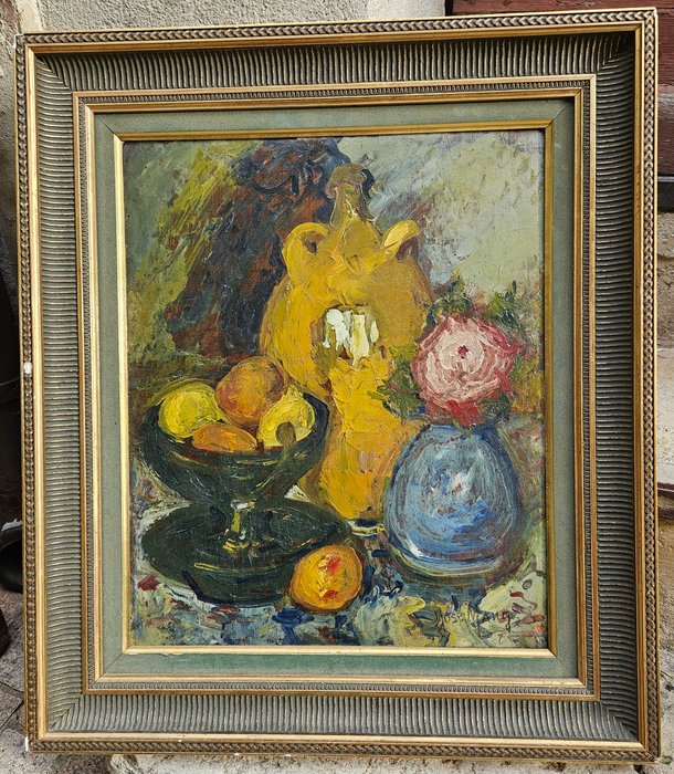 José Mange (1866-1935) - La coupe de fruits