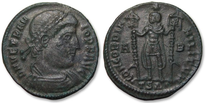 Romarriket Vetranio (AD 350) Centenionalis Thessalonica mint 4th officina - mintmark •TS∆• - large 24mm coin