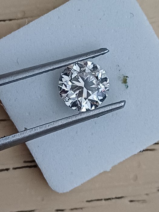 Ingen mindstepris - 1 pcs Diamant  (Natur)  - 1.00 ct - Rund - H - SI2 - Gemological Institute of America (GIA)