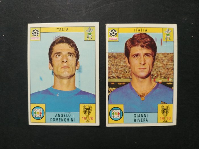 Panini - Mexico 70 World Cup - Gianni Rivera, Angelo Domenghini (Italy) - 2 Card