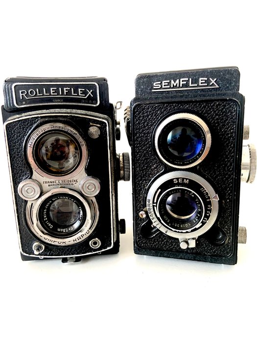 Rollei Rolleiflex Modèle 2 (vendu avec un Semflex) Analogt kamera