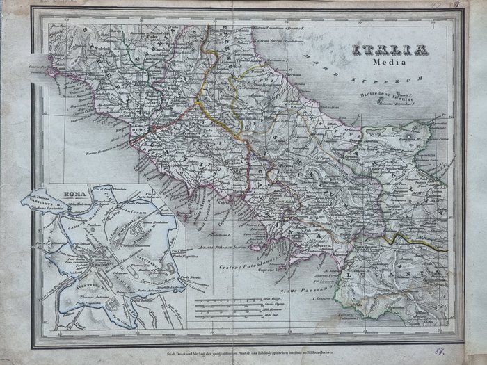 Europa - Italien / Sicilien / Malta / Lipari-øerne / Sardinien / Calabrien / Abruzzo - Kongeriget Sicilien /; Meyer, Joseph - Sicilien und Calabrien 1849, Abruzzo, Terra del LAvoro, Apulien und Calabrien 1849, Regno Lomb. - 1821-1850