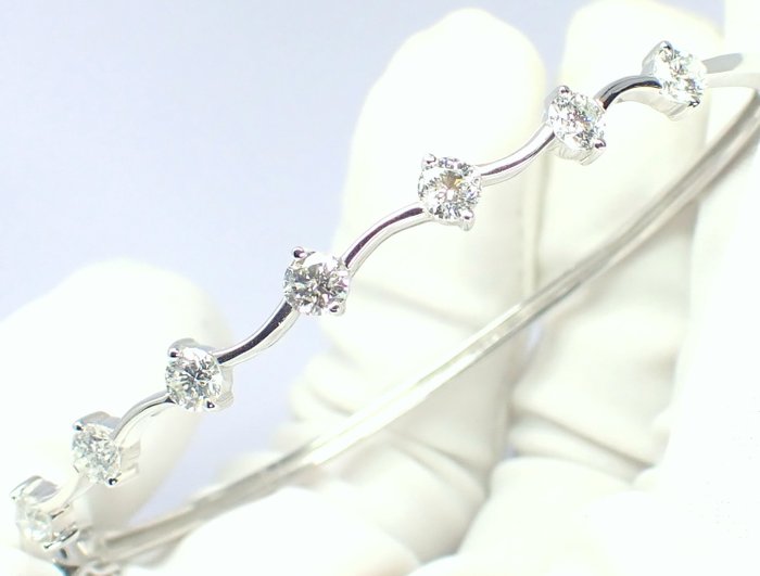 Armbånd - 18 kraat Hvidguld -  1.35ct. tw. Diamant (Natur)