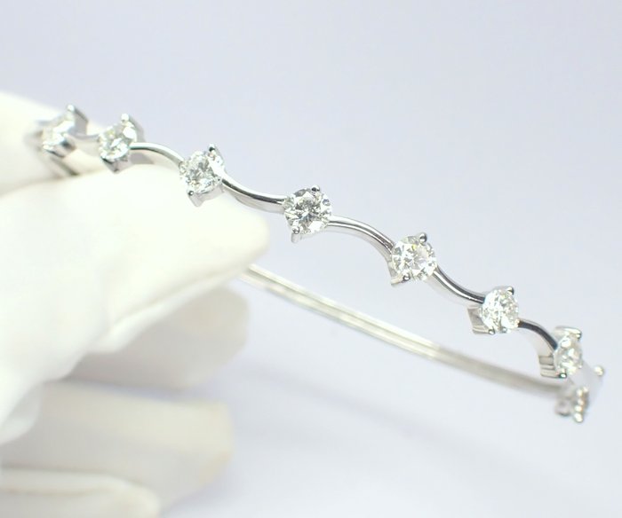 Armbånd - 18 kraat Hvidguld -  1.35ct. tw. Diamant (Natur)