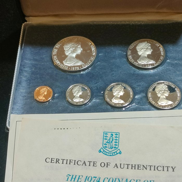 De Britiske Jomfruøer. Proof Set 1974  (Ingen mindstepris)