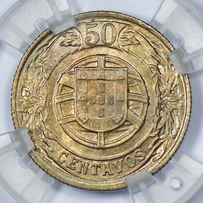 Portugal. Republic. 50 centavos 1924 - GENI - MS64 - Rara