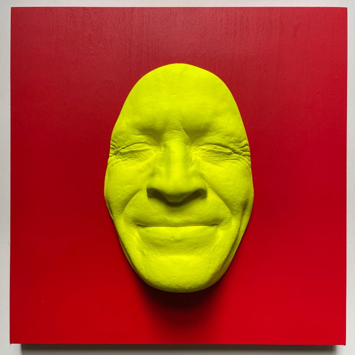 Gregos (1972) - Fluo yellow smile on red background