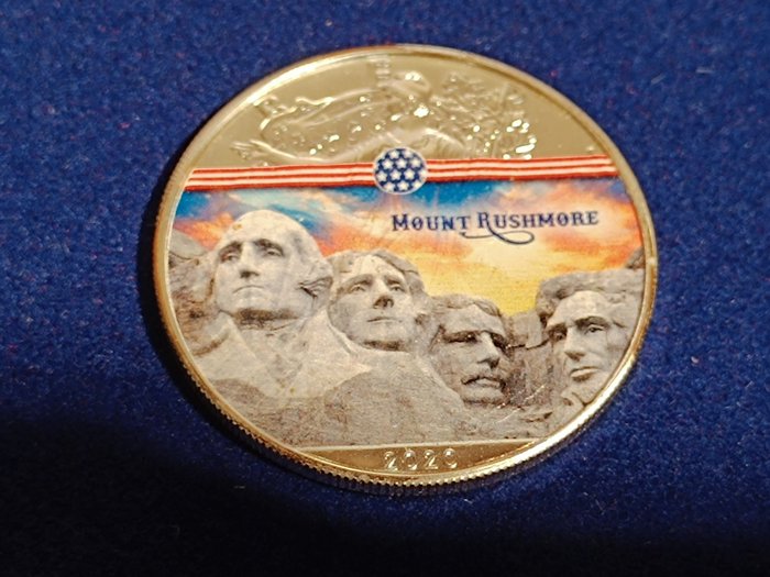 Förenta staterna. 1 Dollar 2020 Liberty - Mount Rushmore, 1 Oz (.999)  (Ingen mindstepris)