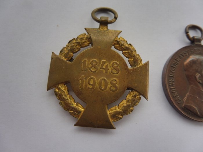 Østrig - Medalje - Lotto Medaglie Austriache 1908 Franz Josef