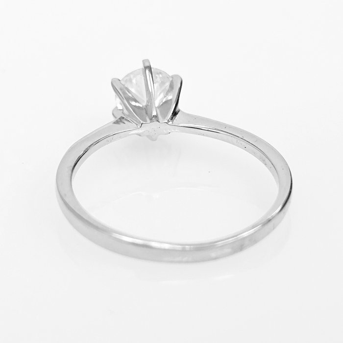 Forlovelsesring - 14 karat Hvidguld -  0.79ct. tw. Diamant (Natur) - D-E/SI2