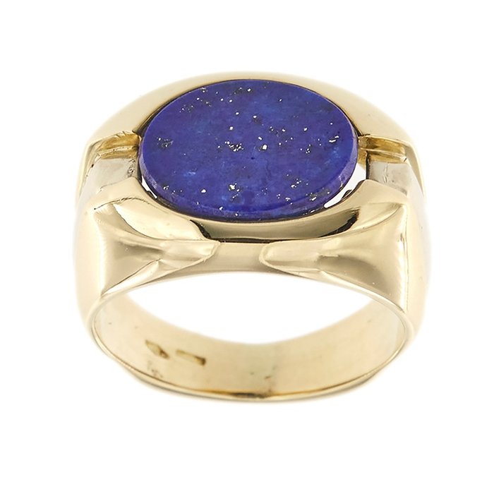 Ring - 18 kraat Gulguld Lapis lazuli