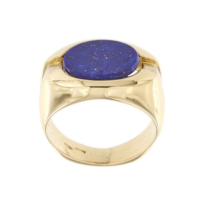 Ring - 18 kraat Gulguld Lapis lazuli