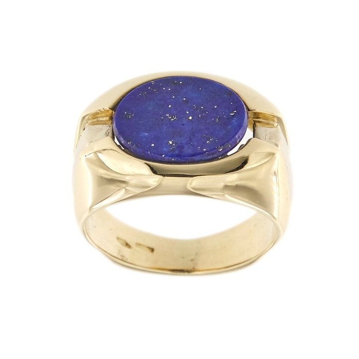 Ring - 18 kraat Gulguld Lapis lazuli