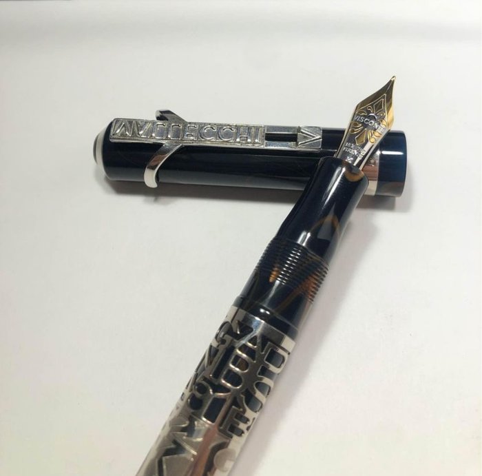 Vallecchi Limited Edition - VISCONTI VALLECCHI 1903 Penna Stilografica ARGENTO 925 Pennino ORO 18k FOUNTAIN PEN - Fyldepen