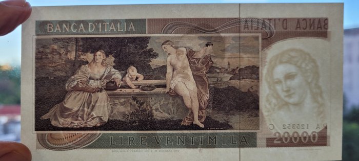 Italien. - 20.000 Lire 1975 "Tiziano" - Gigante BI 77A; Pick 104a