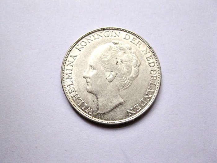 Holland. Wilhelmina. 1 Gulden 1944 Opgestoken haar  (Ingen mindstepris)