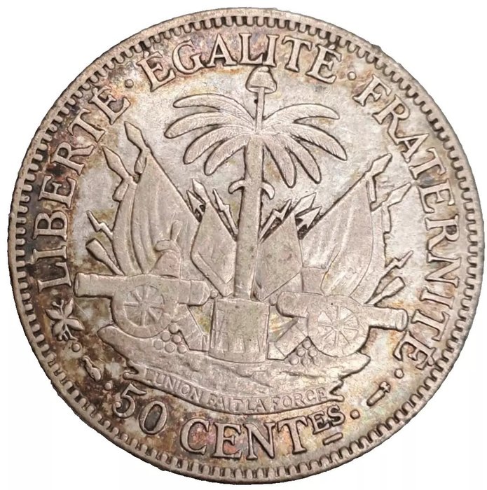 Haiti. 50 Cents 1895  (Ingen mindstepris)