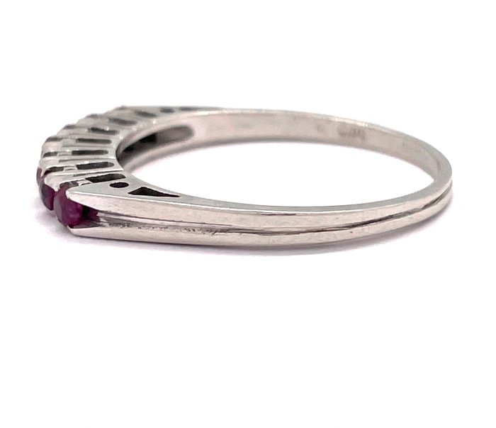 Ingen mindstepris - Ring - 14 karat Hvidguld - 0,35 Ct Ruby