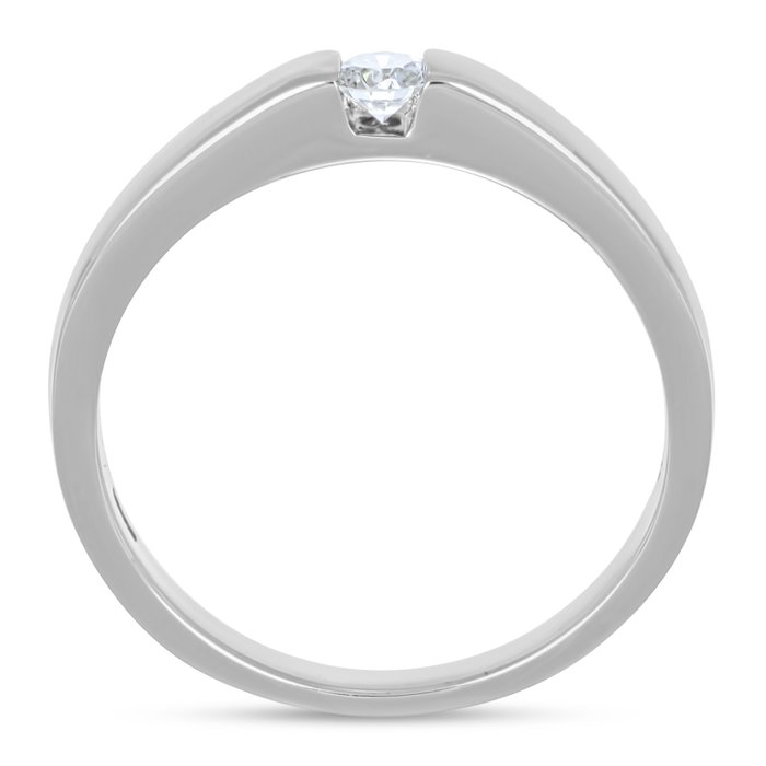 Ring - 18 kraat Hvidguld -  0.13ct. tw. Diamant (Natur)