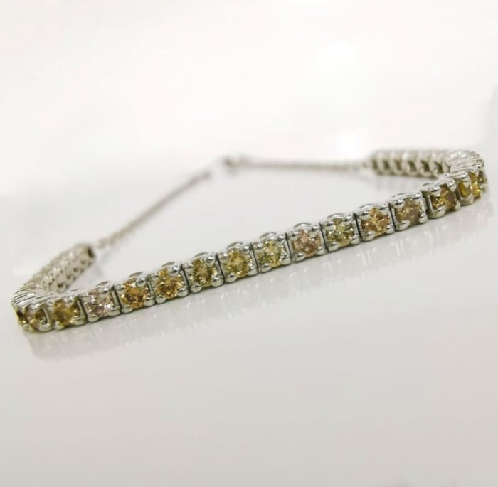 Ingen mindstepris - Armbånd - 14 karat Hvidguld -  1.00ct. tw. Diamant (Natur) - Ny i original æske