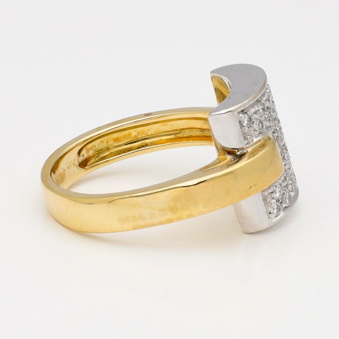 Ingen mindstepris - Ring - 18 kraat Gulguld, Hvidguld -  0.37ct. tw. Diamant (Natur)