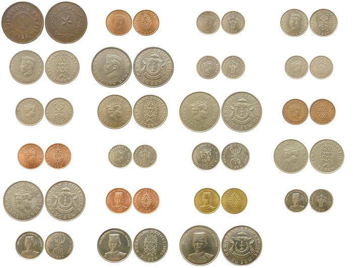 Brunei. Various Denominations 1884/2008 (23 coins)  (Ingen mindstepris)