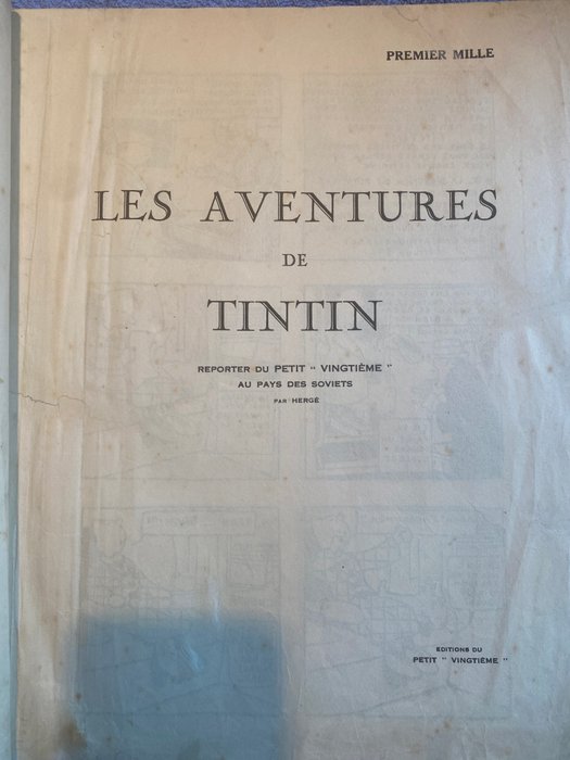 Tintin T1 - Tintin au pays des Soviets - 375/500 - Signé Tintin  Milou (Hergé et Germaine) - 1 Album - Begrænset og nummereret udgave - 1930