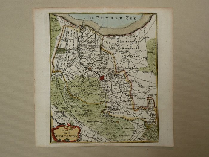 Holland - Amersfoort; Hendrik de Leth - Caarte van de Eem-Landen - 1740