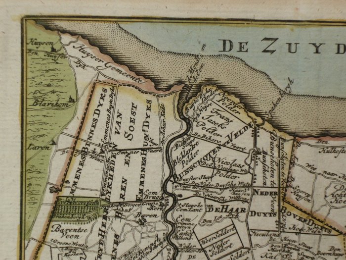 Holland - Amersfoort; Hendrik de Leth - Caarte van de Eem-Landen - 1740