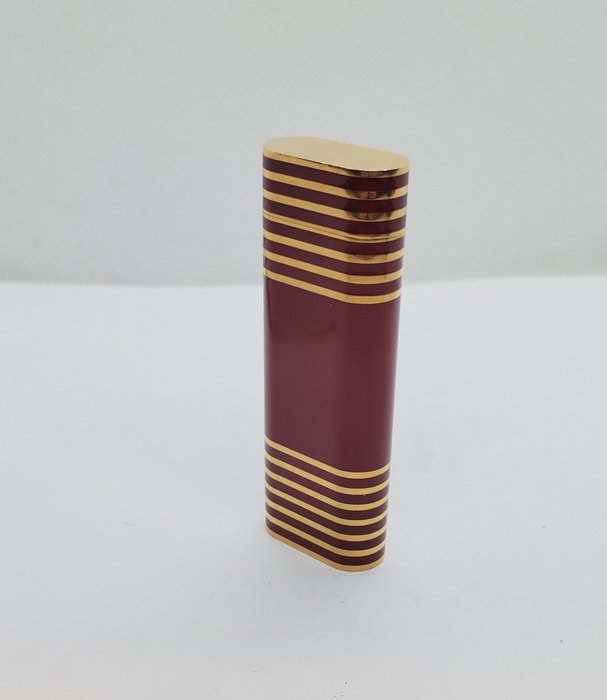 Cartier - Burgundy Enamel and Gold Plated - Lighter - Emalje, Forgyldt